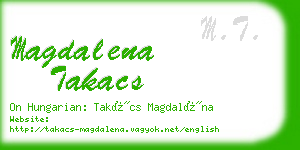 magdalena takacs business card